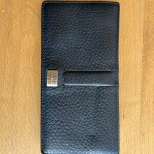Cole Haan Black Leather Continental Wallet